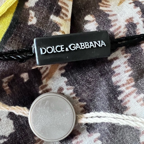 Dolce & Gabbana Scarf large 100% Cotton Animal Print 30” X 70” New with Tags - Picture 8 of 15